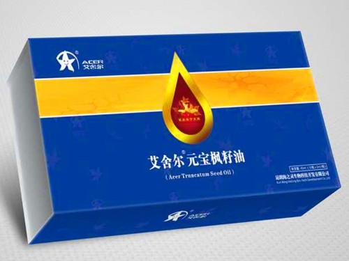 融匯草木精華，煥發(fā)青春魅力！昆明海之靈艾舍爾元寶楓籽油包裝盒定制